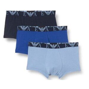 Emporio Armani Logo Stretch Cotton Trunks Boxer Briefs Pack of 3 Nib - X-Large